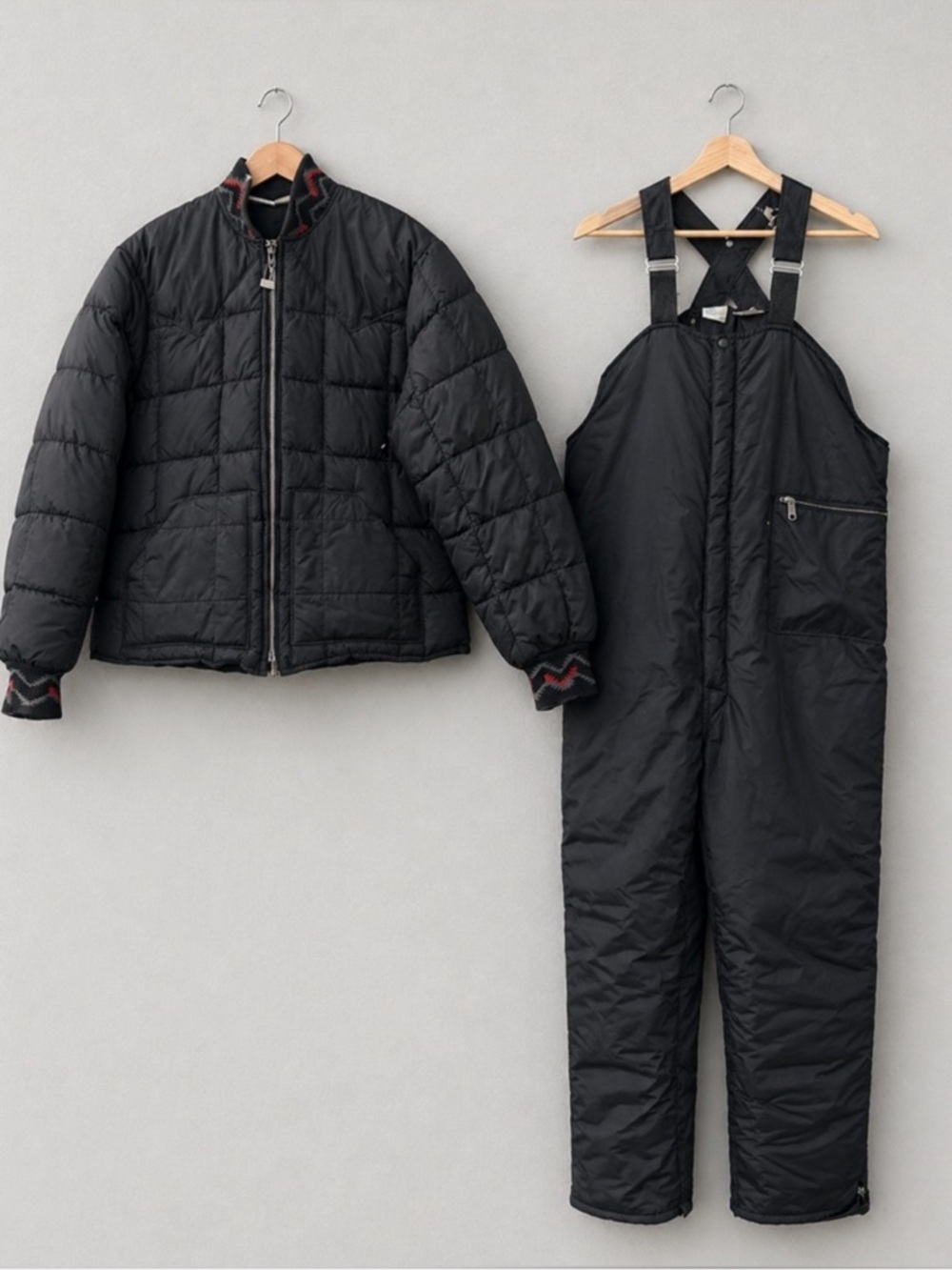 Vintage Walls western puffy coat + snow pants men’s black